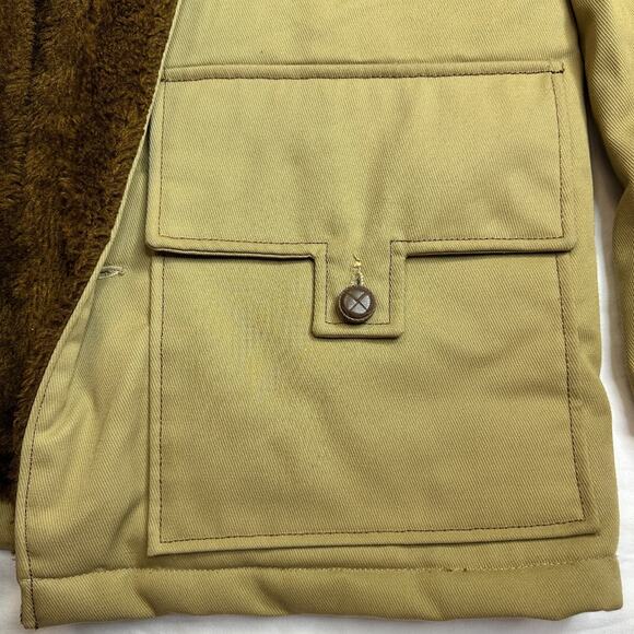 Vintage Catalina Man Jacket Size 40 Faux Fur Rancher Chore Coat‎ Brown SEE DESC. - Picture 2 of 13